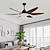cheap Ceiling Fan Lights-Ceiling Fans with Lights 137cm LED Stepless Dimming Ceiling Fan for Home with Remote Control Downrod Mount for Children&#039;s Room Living room Bedroom