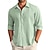 billige skjorte med knapper til mænd-Herre Skjorte Button Up skjorte Casual skjorte Sommer skjorte Strandtrøje Sort Blå Grøn Langærmet Vanlig Krave Daglig Ferierejse Tøj Mode Afslappet