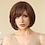 cheap Older Wigs-Synthetic Wig Natural Wave Asymmetrical With Bangs Machine Made Wig Short Light Brown Dark Brown Dark Ash Blonde Blonde Synthetic Hair Women&#039;s Classic Blonde Brown Light Brown