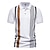 cheap Classic Polo-Men&#039;s Golf Shirt Golf Polo Work Casual Lapel Short Sleeve Basic Modern Color Block Stripes Patchwork Button Spring &amp; Summer Regular Fit White Pink khaki Light Blue Golf Shirt
