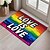 abordables Tapis et tapis et tapis-Juin Mois de la Fierté Mois de la Fierté Gay LGBTQ LGBT Paillasson Arc-en-ciel Antidérapant Tapis Imperméable Tapis Intérieur Extérieur Décor de Chambre Tapis de Salle de Bain Tapis d&#039;Entrée