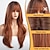 cheap Synthetic Trendy Wigs-Wigs for Women Long Auburn Red Wig with Bangs Layered Wigs for Women Wigs Auburn Hair Wigs for Women Cosplay Wigs