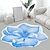 abordables alfombras de salón y dormitorio-Alfombras de área, alfombras con forma de flores, alfombras simples de flores grandes en 3d, alfombrillas lavables