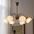 billige Vedhængslys-led lysekrone ø lys varmt lys 5/6 hoveder alle kobber fransk moderne elegant blomst retro stue spisestue soveværelse 110-240v