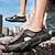 ieftine Sandale Bărbați-Bărbați Sandale Sandale de moda Plimbare Epocă Sportiv Casual În aer liber Zilnic Plasă PU Respirabil Comfortabil Anti-Alunecare Care alunecă Roșu Vin Negru Gri Vară Toamnă