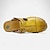 ieftine Saboți de Damă-Pentru femei Sandale Papuci Saboți Mărime Plus Size Pantofi lucrați manual În aer liber Zilnic Plajă Ținte Blocați călcâiul Vârf rotund Epocă Casual Confortabili Plimbare Piele Premium Loafer Galben