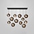 abordables Suspension-Lustre LED île lumière 1/3/6/8/10/12 têtes lumière chaude 25 cm restaurant nordique personnalité créative longue ligne lampes en verre fumé salle à manger salon 110-240 v