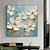 cheap Floral/Botanical Paintings-Oil Painting Handmade Hand Painted Square Wall Art Impression Flowers Canvas Painting Home Decoration Decor Stretched Frame Ready to Hang