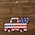 お買い得  イベントとパーティー用品-独立記念日の装飾：国民の祝日用のアメリカ国旗のドア飾り、家や車用の木製の吊り下げ装飾
