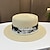 abordables Tocados-Fascinators Sombreros Acrílico / Algodón Hebra Sombrero de copa Sombrero para el sol Festivos Playa Elegante Sencillo Con Perlado Artificial Cintas Celada Sombreros