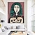preiswerte Gemälde mit Menschen-handgemachtes Ölgemälde „Frau mit Haarnetz“ von Pablo Picasso (1949), handgemalt, vertikal, abstrakt, Menschen, Vintage, modern, Ölgemälde „Frau mit Haarnetz“ von Pablo Picasso