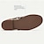 cheap Men&#039;s Slip-ons &amp; Loafers-Men&#039;s Sandals Loafers &amp; Slip-Ons Leather Shoes Leather Italian Full-Grain Cowhide Breathable Comfortable Slip Resistant Elastic Band Slip-on Buckle Brown