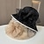 cheap Fascinators-Fascinators Hats Headwear Polyester Organza Bucket Hat Floppy Hat Sun Hat Wedding Casual Holiday Tea Party Beach Elegant Vintage With Flower Pure Color Headpiece Headwear