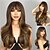 cheap Synthetic Trendy Wigs-Burgundy Wigs with Bangs Wine Red Wigs for Women Long Layered Wigs with Dark Roots Synthetic Heat Resistant Wigs for Daily Party Use