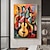 voordelige Abstracte schilderijen-handgemaakte moderne abstracte viool kunst aan de muur muziek schilderij groot huisdecor cadeau voor woonkamer geen frame