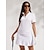 billige Designerkolleksjon-Dame POLO T-skjorte Hvit Kortermet Topper Dame golfantrekk Klær Antrekk Bruk klær