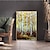 cheap Tree Oil Paintings-Large Wall Art Abstract Forest Oil Painting Handmade Modern Winter Tree Landscape Canvas Painting For Living Room Bedroom Decor (No Frame)