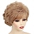 Недорогие старший парик-Короткие вьющиеся парики со стрижкой пикси для белых женщин, пышные вьющиеся светлые волосы с челкой, парик с короткими синтетическими волосами