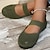 זול נעלים שטוחות לנשים-בגדי ריקוד נשים שטוחות נעלי Flyknit יומי שטוח בוהן עגולה יום יומי אריגה מעופפת לואפר שחור ירוק בז&#039;