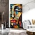 levne Abstraktní malby-ručně malovaný barevný texturovaný obličej olejomalba na plátně velká abstraktní dívka malba módní nástěnné umění obývací pokoj domácí dekorace dárek bez rámu