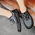 Χαμηλού Κόστους Ανδρικά Sneakers-Ανδρικά Αθλητικά Παπούτσια Ρετρό Χειροποίητα Παπούτσια Περπάτημα Καθημερινό Καθημερινά Δέρμα Αναπνέει Δαντέλα μέχρι πάνω Σκούρο Κόκκινο Μαύρο Χακί Άνοιξη Φθινόπωρο