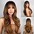 cheap Synthetic Trendy Wigs-Burgundy Wigs with Bangs Wine Red Wigs for Women Long Layered Wigs with Dark Roots Synthetic Heat Resistant Wigs for Daily Party Use