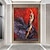 זול ציורי אנשים-ציור שמן בעבודת יד בד אמנות קיר קישוט דמות נשיות רקדנית אבסטרקט לעיצוב הבית ציור ללא מסגרת מגולגל לא נמתח