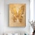 abordables Peintures animaux-Peint à la main papillon doré peinture or abstrait original grandes peintures sur toile texture mur photo décor à la maison pour salon pas de cadre
