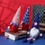 tanie Zapasy imprezowe i imprezowe-Amerykański Dzień Niepodległości w kształcie stożka, lalki z wiszącymi nogami - kreatywne ozdoby dla starszych lalek na świąteczny pokaz z okazji dnia pamięci/czwartego lipca