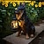 Недорогие Скульптурное и ландшафтное освещение-Солнечные фонари для собак на открытом воздухе, водонепроницаемые, декор для сада для собак, солнечные садовые фонари на открытом воздухе водонепроницаемые украшения Ландшафтная композиция Газонная лампа уличные украшения