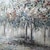 tanie Obrazy z kwiatami/roślinami-ręcznie robiony obraz olejny na płótnie dekoracja ścienna nowoczesny abstrakcyjny park gwiaździsty krajobraz drzewa do wystroju domu zwinięty obraz bezramowy, nierozciągnięty