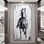 Недорогие Картины с животными-Mintura картины маслом лошади ручной работы на холсте, настенное художественное украшение, современная абстрактная картина с изображением животных для домашнего декора, свернутая безрамная