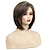 cheap Older Wigs-Wig Natural Wave Asymmetrical With Bangs Wig Short Light Brown Synthetic Hair Women&#039;s Classic Light Brown Short Bob Wigs with Highlight Natural Looking Wigs