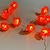 levne LED pásky-10led oranžová měsíčková girlanda řetězová světla pro den mrtvých celkem 1,5m10led/3m20led měsíčkové květiny girlandy se světly svatební party domácí dekorace (na baterie)