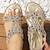abordables Sandales femme-sandales d&#039;été pour femmes chaussures de plage décontractées bohème vacances confortables élastiques décontractées bride à la cheville élastique semelle souple chaussures de marche boho sandales