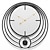 זול קישוטי קיר-שעון קיר אלקטרוני שעון קיר גדול עם מראה עגול מופעל על סוללה תנועת קוורץ שקטה שעון קיר מתכת לבית עיצוב סלון זהב שחור 50 ס&quot;מ