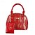 preiswerte Handtaschen und Tragetaschen-Damen Handtasche Taschen-Set Kuppeltasche PU-Leder Täglich Reißverschluss Hohe Kapazität Geometrisch Schwarz Weiß Rot