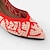 billiga Casual skor för kvinnor-Dam Platta Plusstorlekar Flyknit skor Utomhus Arbete Dagligen Växt Platt klack Spetsig tå Klassisk Ledigt Komfort Promenad Flygande vävning Loafers Svart Gul Röd