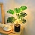 olcso 3D éjszakai világítás-iree cserepes éjszakai fény szimulált újratölthető zöld növények fény usb csatlakozó led szimulációs növény éjszakai lámpa meleg fény hálószoba dekoráció