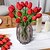 billiga Konstgjorda blommor och vaser-3 tulpangrenar: perfekt morsdagspresent för att förgylla mammas dag med bestående skönhet