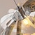 זול אורות תליון-נברשת 1-אור טבעי 42/50 ס&quot;מ מתכת רשת סיבי אקריליק יצירתי נורדי אמנות סלון סלון 85-265v