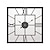 זול קישוטי קיר-שעוני קיר גדולים וינטג&#039; יוקרתי שעון קיר מתכת עם מראה שעון קיר עיצוב מודרני שעונים מרובעים שקטים עיצוב קיר