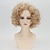 cheap Synthetic Trendy Wigs-Wig Natural Wave Asymmetrical With Bangs Wig Short Light Blonde Synthetic Hair Women&#039;s Classic Blonde Blonde Short Blonde Curly with Bangs Full Bouncy Curly Wigs