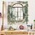 cheap Wall Stickers-Fake Windows Wall Sticker Green Plants Flowers Bedrooms Living Rooms Foyer Home Decor Stickers  30CM*60CM*2PCS