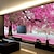 cheap Floral &amp; Plants Wallpaper-Cool Wallpapers Nature Wallpaper Wall Mural Cherry Blossom Roll Sticker Peel and Stick Removable PVC/Vinyl Material Self Adhesive/Adhesive Required Wall Decor for Living Room Kitchen Bathroom