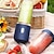 billige Frugt- og grøntredskaber-USB genopladelig bærbar blender - 6-blads 2-i-1 juicer &amp; vandflaske til smoothies, 1500mah batteri