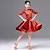 Χαμηλού Κόστους Latin Ρούχα Χορού-Λάτιν Χοροί Παιδικά Ρούχα Χορού Φόρεμα Καθαρό Χρώμα Κόψιμο Κοριτσίστικα Επίδοση Εκπαίδευση Μισό μανίκι Ψηλό Πολυεστέρας