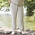 Χαμηλού Κόστους λινό παντελόνι-Ανδρικά Λευκά παντελόνια Παντελόνια Καλοκαίρι παντελόνι Παντελόνι παραλίας Τσέπη Κορδόνι Ελαστική μέση Σκέτο Άνεση Αναπνέει Καθημερινά Αργίες Διακοπές Λινό Χαβανέζα Μπόχο Μαύρο Βαθυγάλαζο