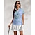 זול קולקציית מעצבים-בגדי ריקוד נשים חולצת POLO כחול שרוולים קצרים צמרות נשים בגדי גולף בגדי תלבושות ללבוש ביגוד