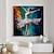 cheap People Paintings-Oil Painting Handmade Hand Painted Square Wall Art Impression Dancer Canvas Painting Home Decoration Decor Stretched Frame Ready to Hang